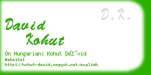 david kohut business card